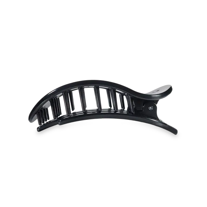 Black Go Dawgs Flat Round Hair Clip - Medium
