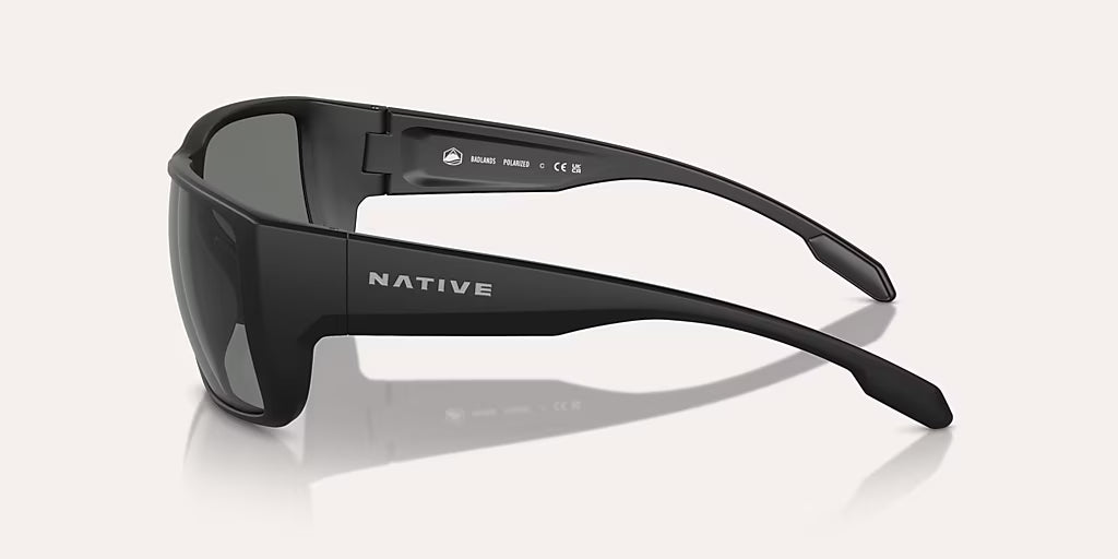 Badlands Matte Black w/ Grey Polarized