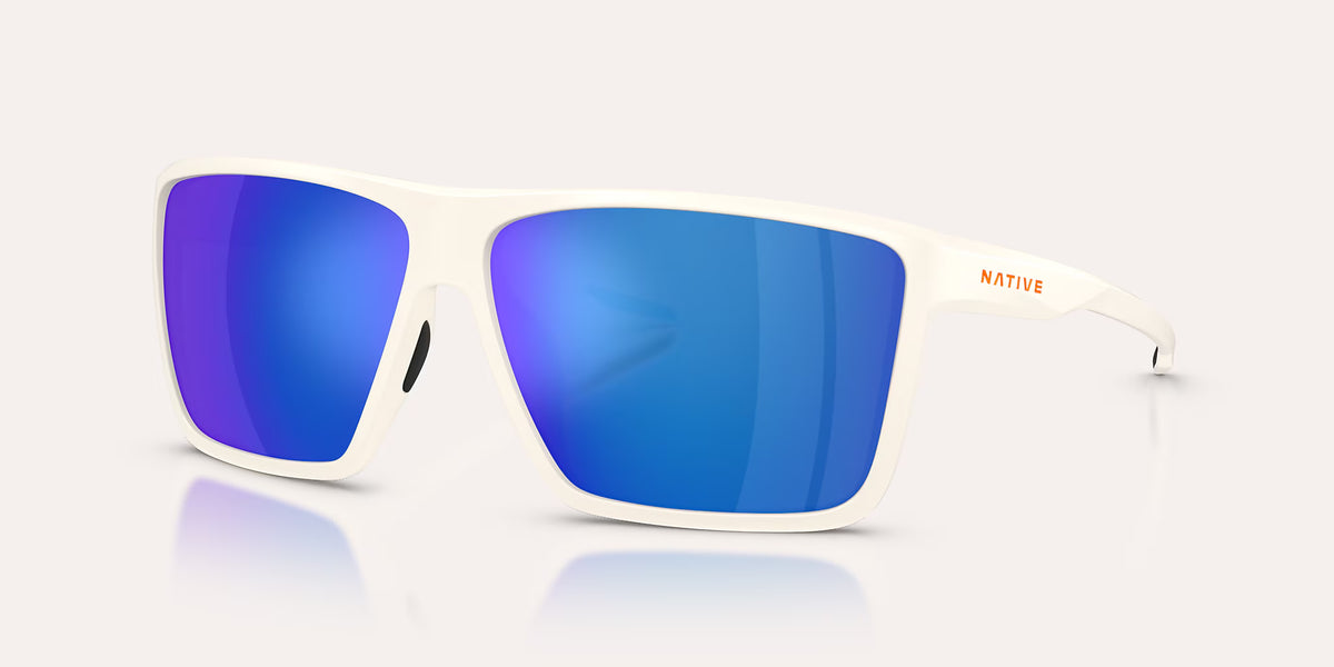 Tavern XL Cloudveil White w/ Blue Reflex Polarized