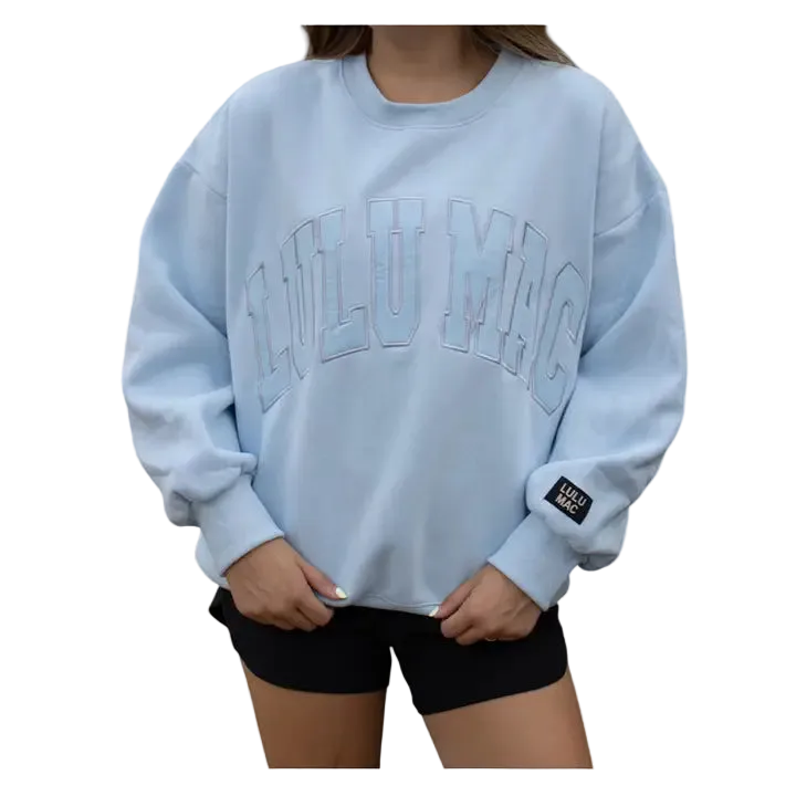 Monotone Lulu Mac Crewneck - Light Blue