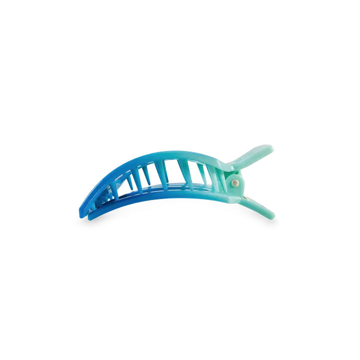 Small Square Flat Hair Clip - Poolside