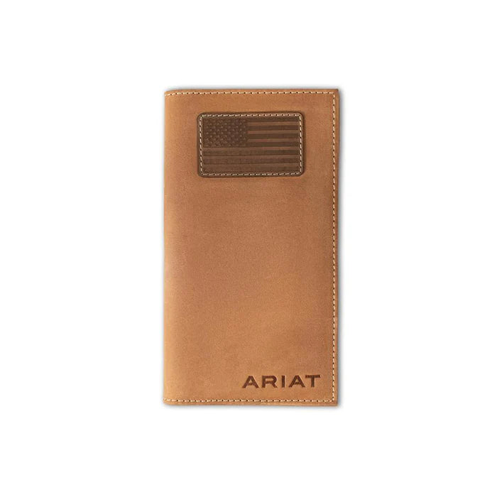 Tan Flag Patch Rodeo Wallet