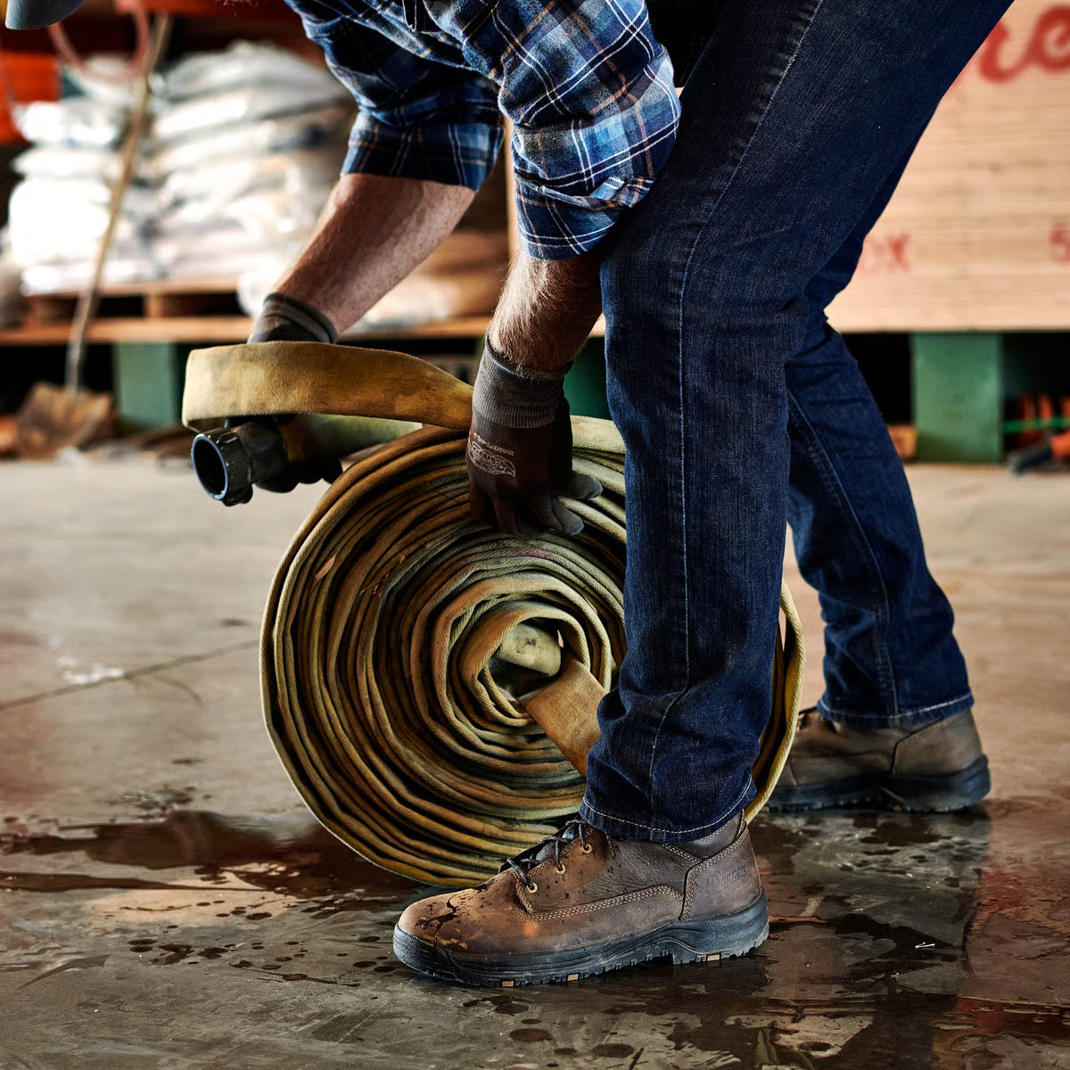 Caliper 6" Brown Aluminum Toe Work Boot