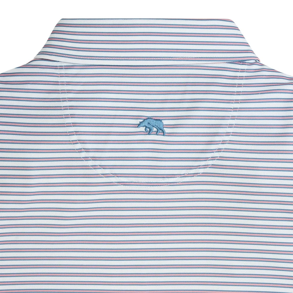 Guide Stripe Performance Pique Polo - Powder Pink