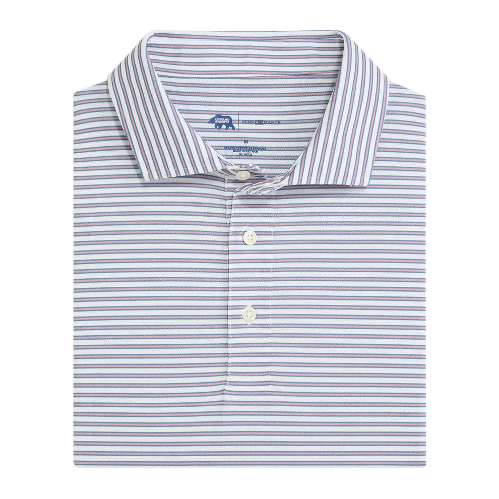 Guide Stripe Performance Pique Polo - Powder Pink