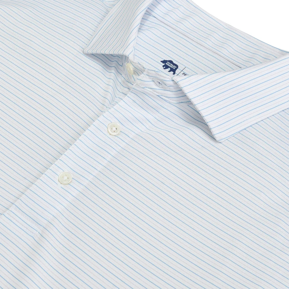 Tour Stripe Performance Pique Polo - Heron