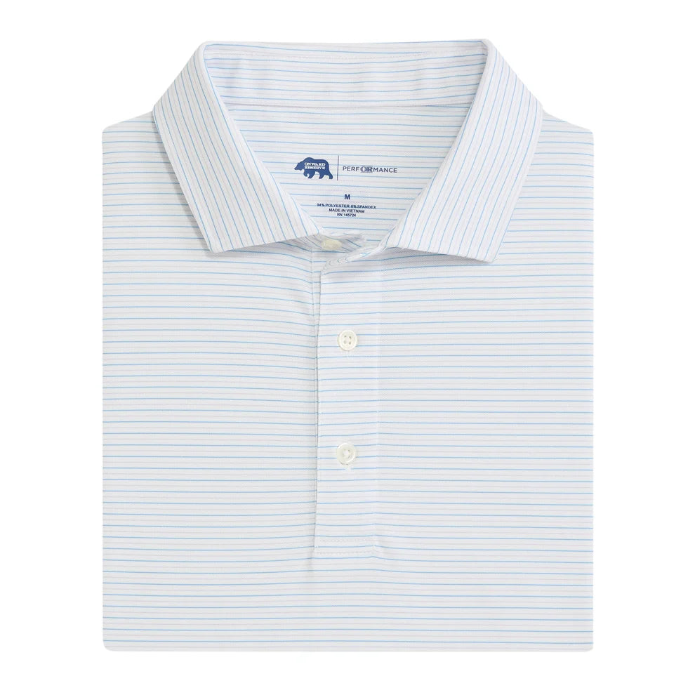 Tour Stripe Performance Pique Polo - Heron