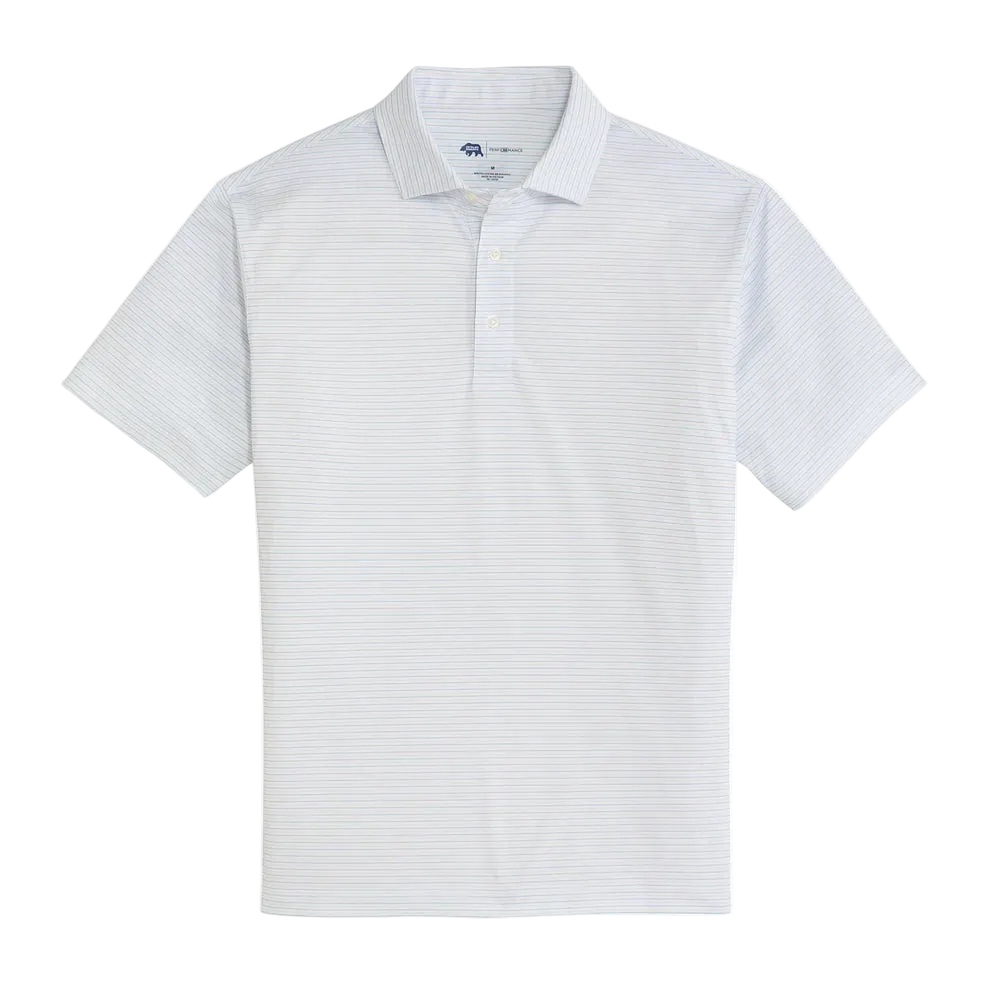 Tour Stripe Performance Pique Polo - Heron