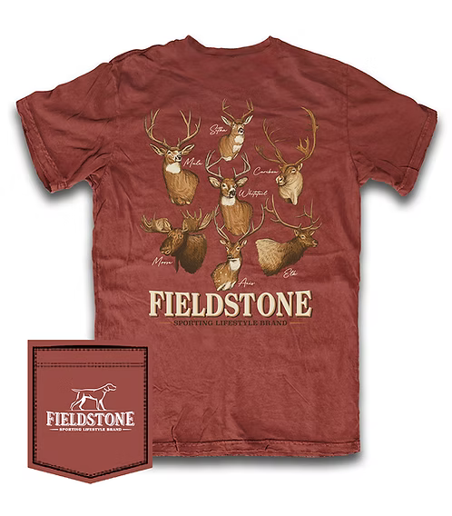 North American Deer SS Tee - Red