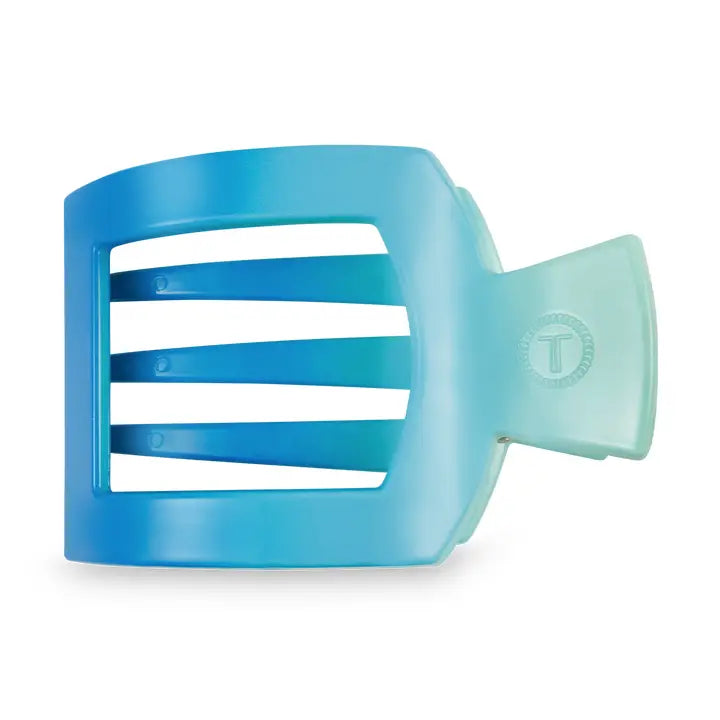 Small Square Flat Hair Clip - Poolside