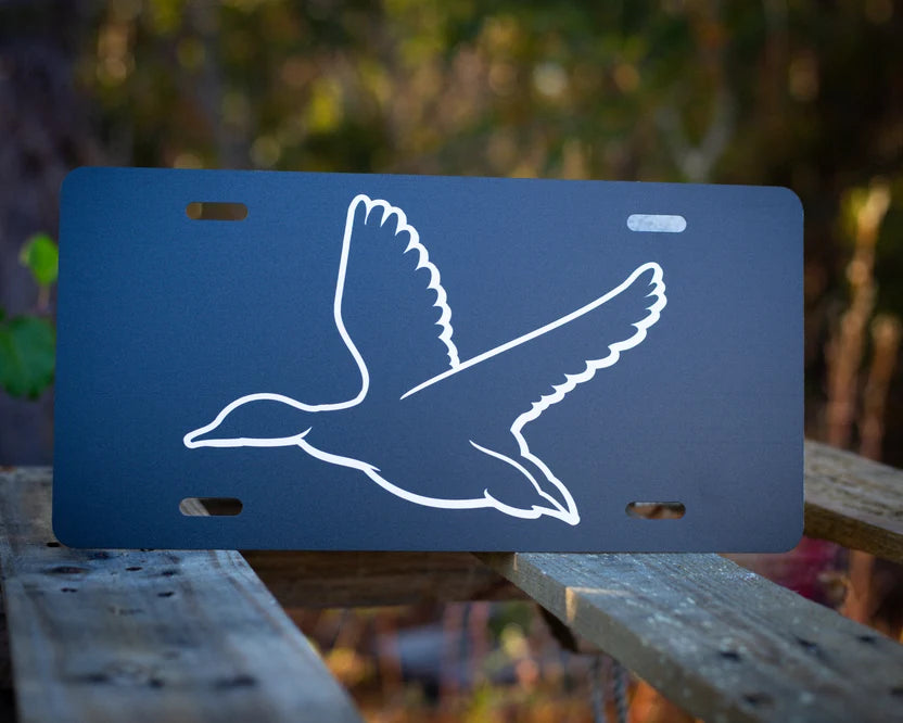 Black Mallard Car Tag