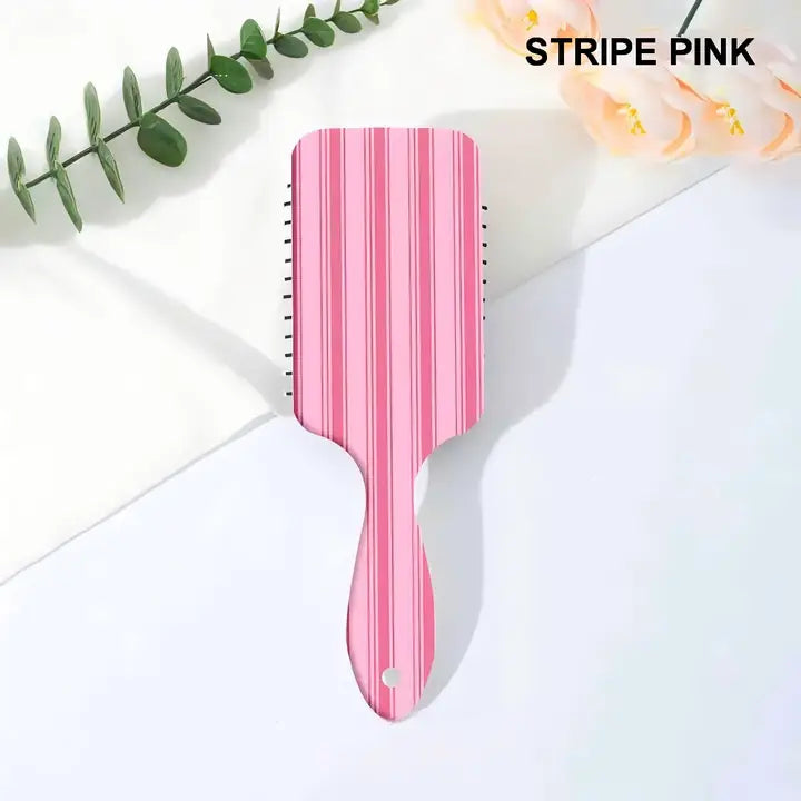 Detangle Paddle Brush - Stripe Pink