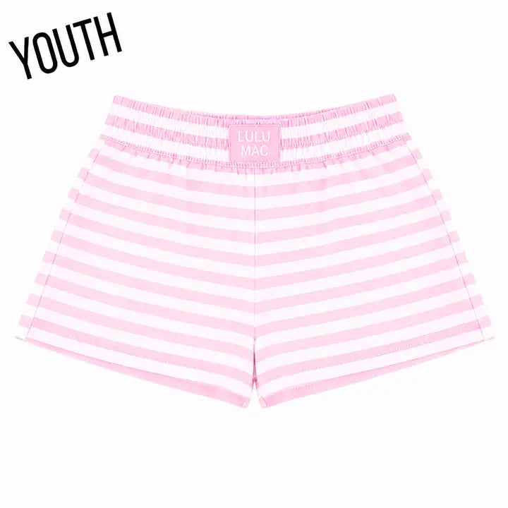 Kids Stripe Monotone Short - Light Pink