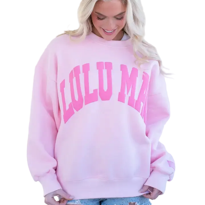Lulu Mac Crewneck - Light Pink/Pink
