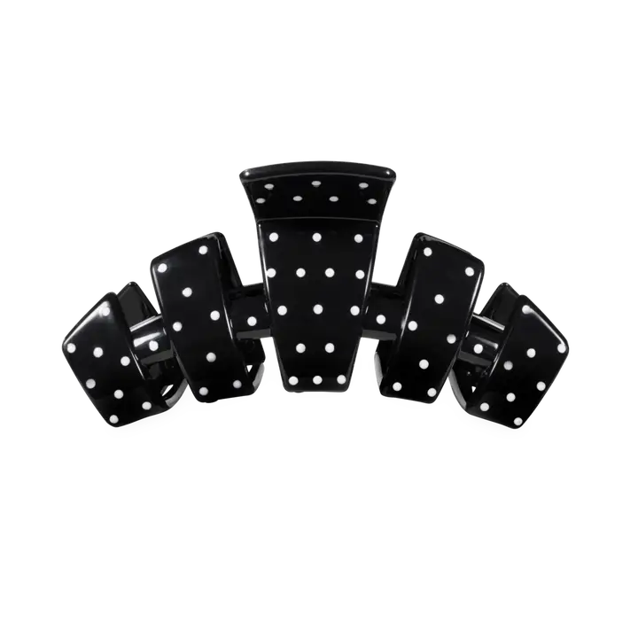 Classic Black Polka Dot Party Medium Claw Clip
