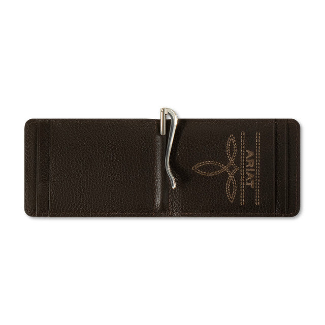 Calf Hair Overlay Money Clip Wallet