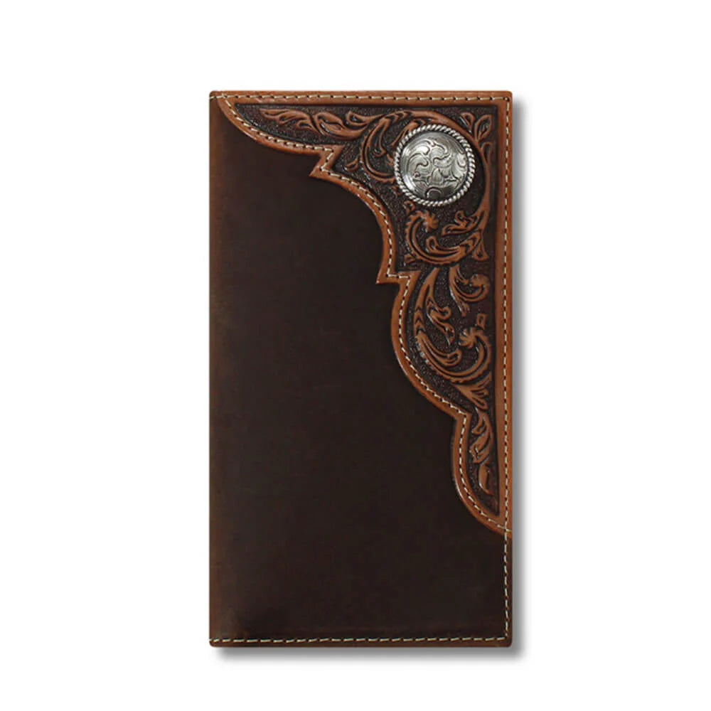 Distressed Tan Rodeo Wallet w/ Concho