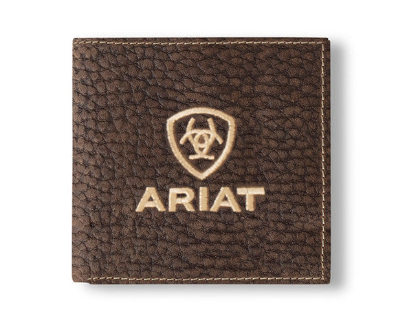 Brown Bullhide Leather Large Bifold Wallet