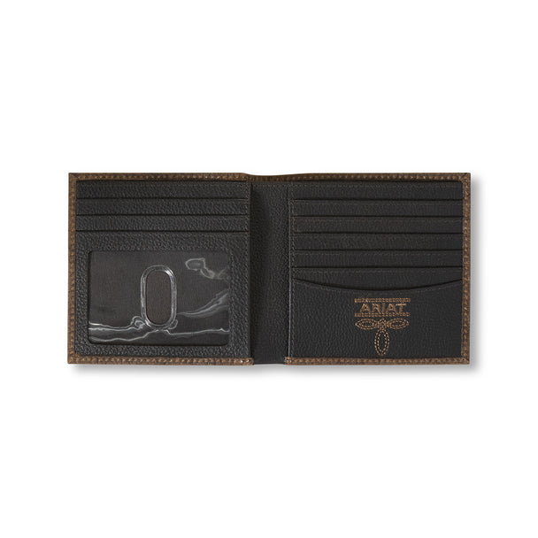 Brown Bullhide Leather Large Bifold Wallet