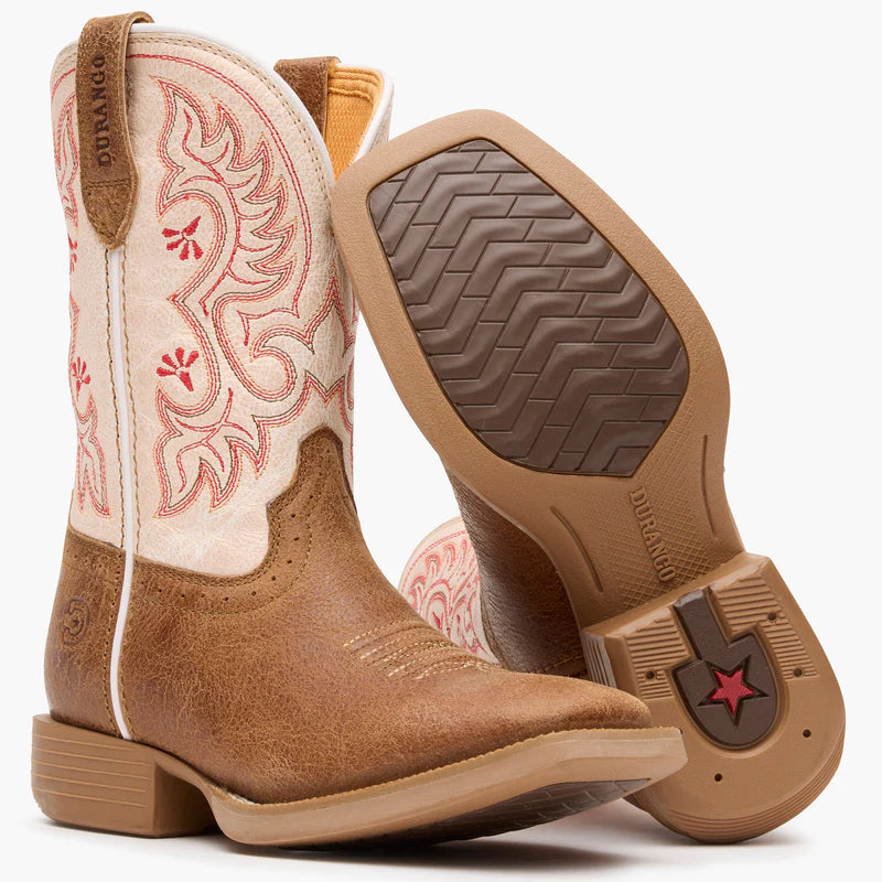 Durango Shyloh Kids' Western Boot - Tan/Peach