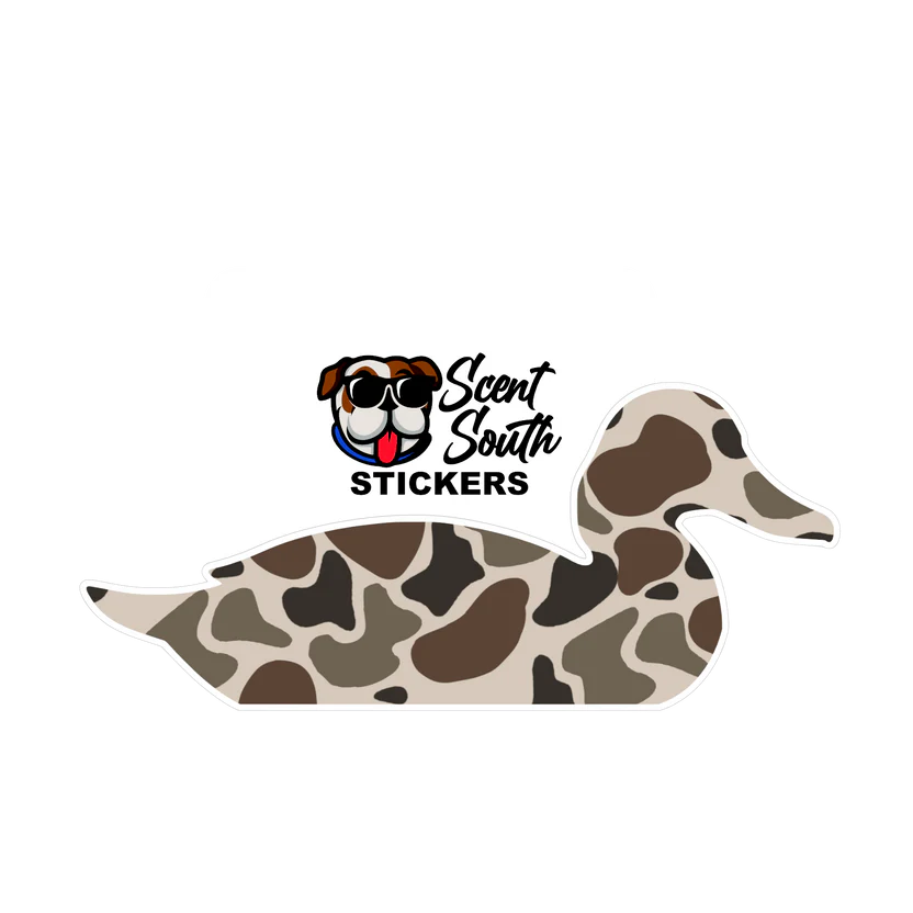 Duck Decoy Camo Sticker