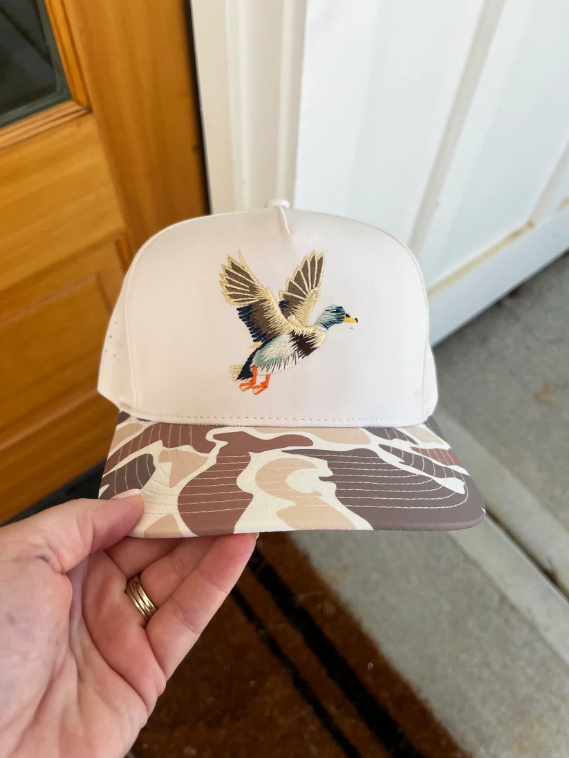 Duck Embroidered Camo Hat