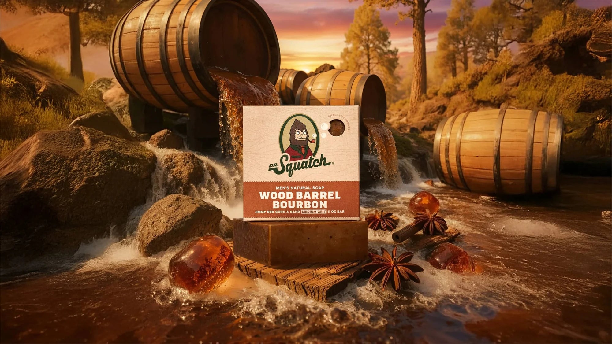 Wood Barrel Bourbon - Natural Soap
