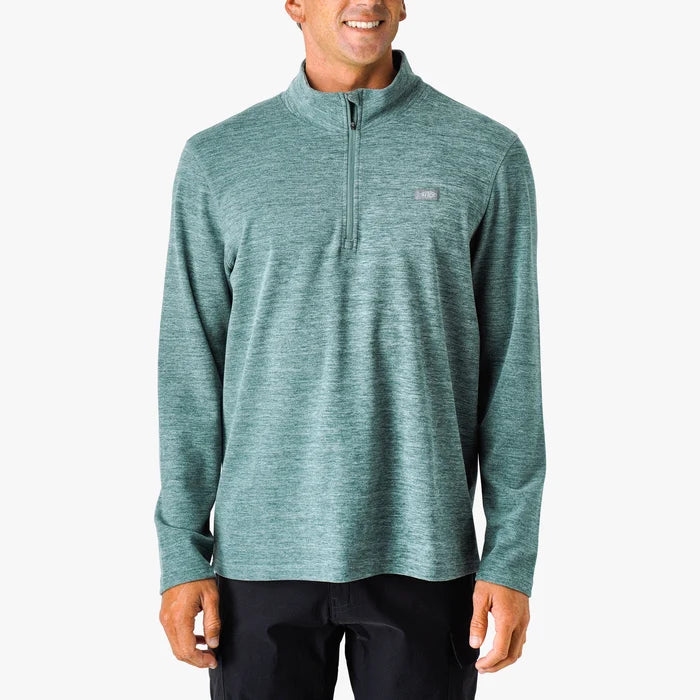 Coastal Layer 1/4 Zip Pullover - Deep Sea Heather