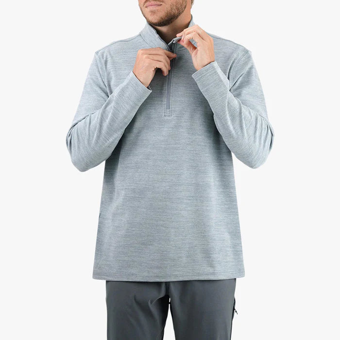 Coastal Layer 1/4 Zip Pullover - Steel Heather