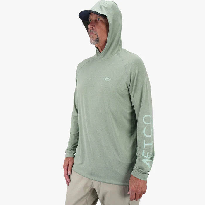 Samurai Sun Protection Hoodie Shirt - Olive Heather