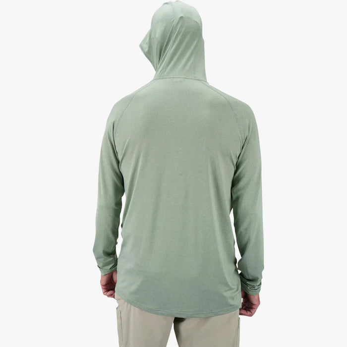 Samurai Sun Protection Hoodie Shirt - Olive Heather