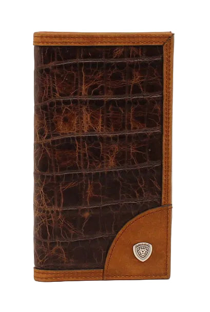 Rodeo Brown Croc Print Wallet
