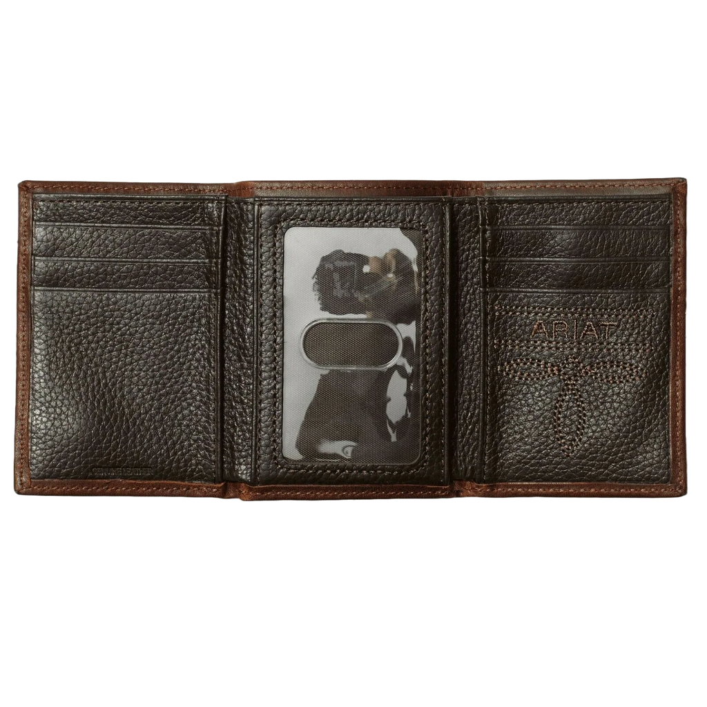 Dark Copper Trifold Shield Wallet