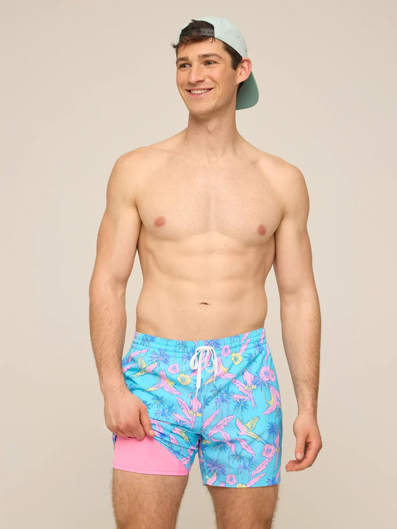 The Flock Parties 5.5” Lined Swim Trunk