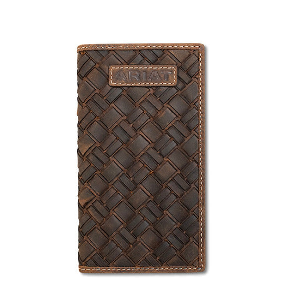 Brown Basketweave Rodeo Wallet