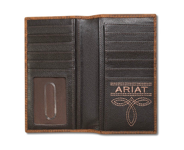 Brown Basketweave Rodeo Wallet