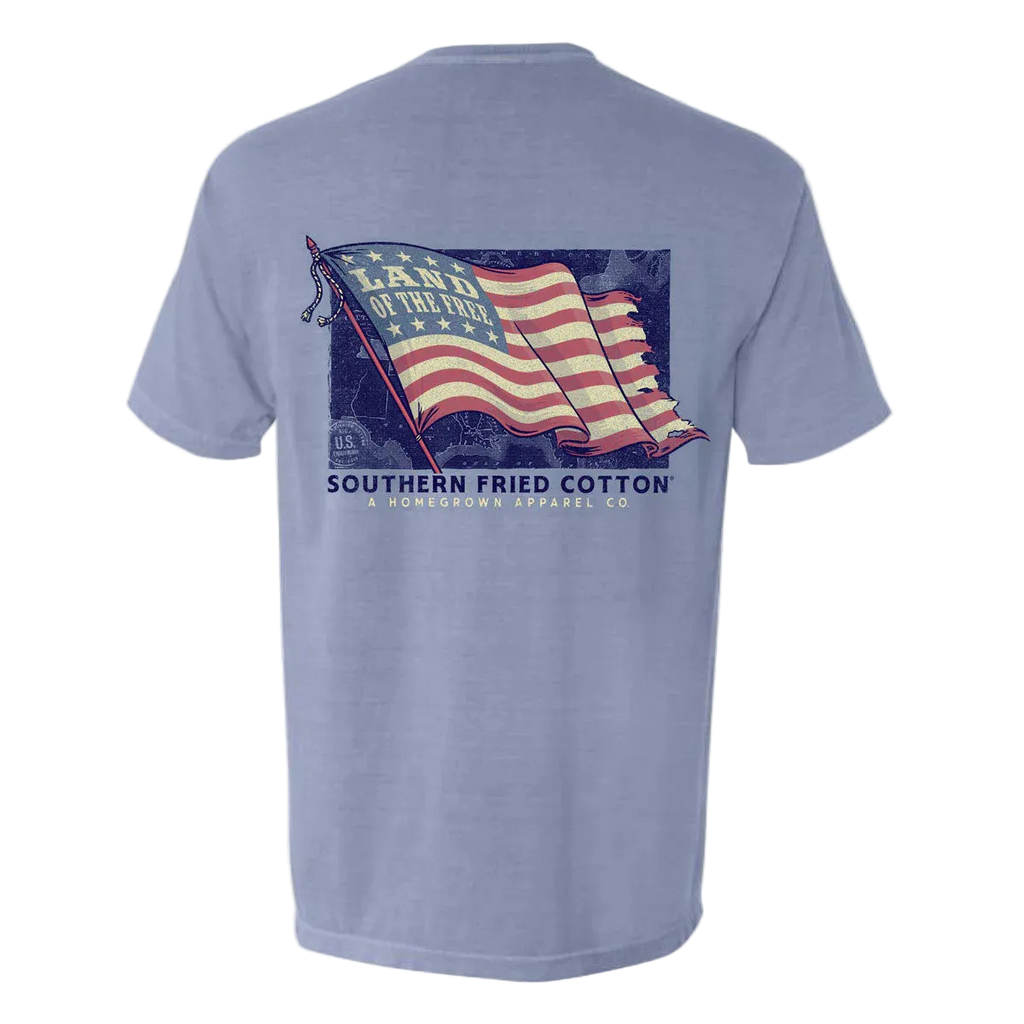 Land of the Free Tee - Ice Blue