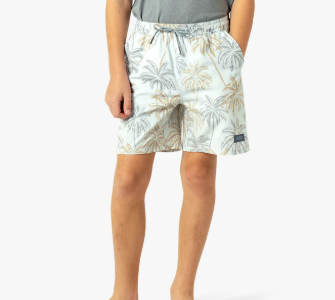 Youth Strike Printed Swim Shorts - Aqua Glass