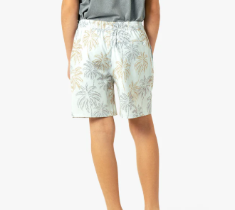 Youth Strike Printed Swim Shorts - Aqua Glass