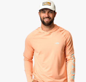 Samurai Sun Protection Hoodie Shirt - Coral Sands Heather