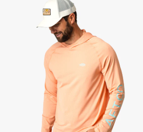 Samurai Sun Protection Hoodie Shirt - Coral Sands Heather