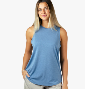 Women's Ocean Bound Performance Tank - Captains Blue Heather
