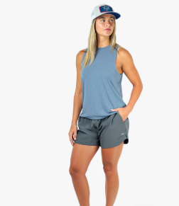 Women's Ocean Bound Performance Tank - Captains Blue Heather