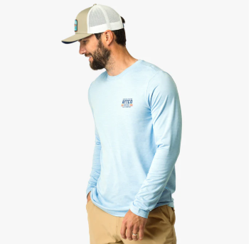 License Plate LS Sun Protection Shirt - Airy Blue Heather