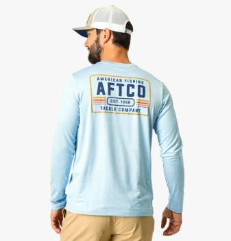 License Plate LS Sun Protection Shirt - Airy Blue Heather