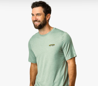 Greetings SS Sun Protection Shirt - Bay Leaf Heather