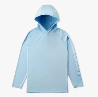 Youth Samurai Hood Performance LS Shirt - Airy Blue Heather