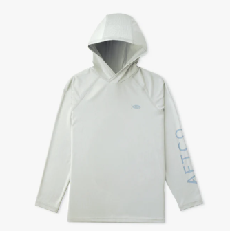 Youth Samurai Hood Performance LS Shirt - Oyster Gray Heather