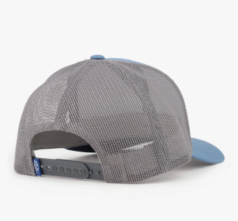 Lemonade Leather Trucker Hat - Slate Blue