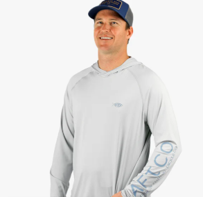 Samurai Sun Protection Hoodie Shirt - Oyster Gray Heather